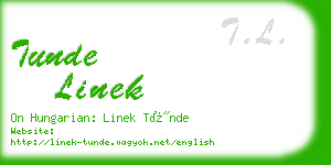 tunde linek business card
